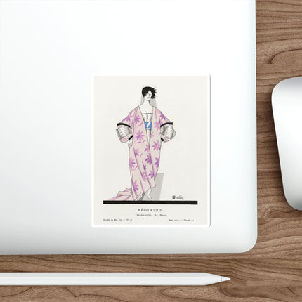 Hesitation–Déshabillé (Hesitation) by Charles Martin Die-Cut Stickers (5 Sizes)