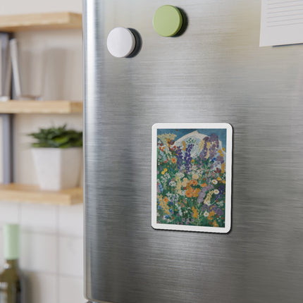 Flowers on the Mountain by August Babberger Die-Cut Magnets (5 Sizes)