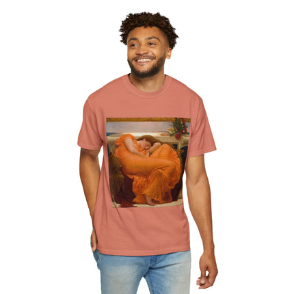 Flaming June by Frederic Leighton Unisex Garment-Dyed T-shirt