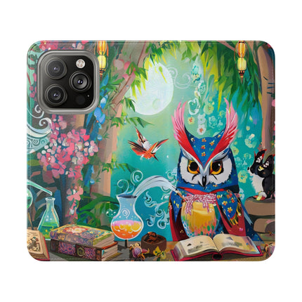 🦉✨ Owl's Magical Workshop Flip Case – Enchanted Wisdom & Arcane Wonder