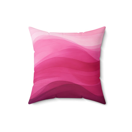 Autumn Serenade in Fuchsia and Pink Spun Polyester Square Pillow