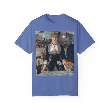 A Bar at the Folies-Bergère by Edouard Manet Unisex Garment-Dyed T-shirt