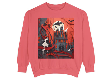 Halloween Night Scene Unisex Garment-Dyed Sweatshirt