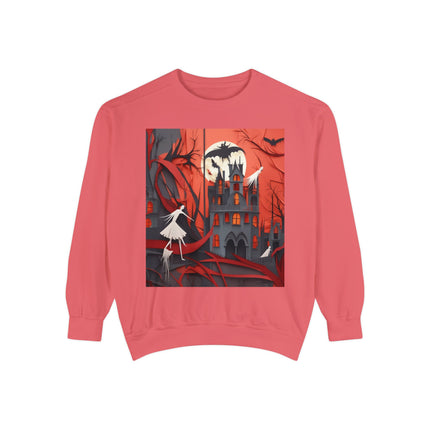 Halloween Night Scene Unisex Garment-Dyed Sweatshirt