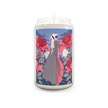 🌸🎀 The Lady Of The Rose Twilight Garden Scented Soy Candle – Art Deco Floral Romance