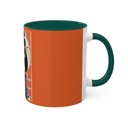 The Actor Bandō Hikosaburō V and the Mo troupe by Tsukioka Yoshitoshi Colorful Mugs, 11oz