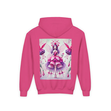 Fuchsia Fairy Youth Hooded Sweatshirt – Radiant Color & Enchanted Imagination