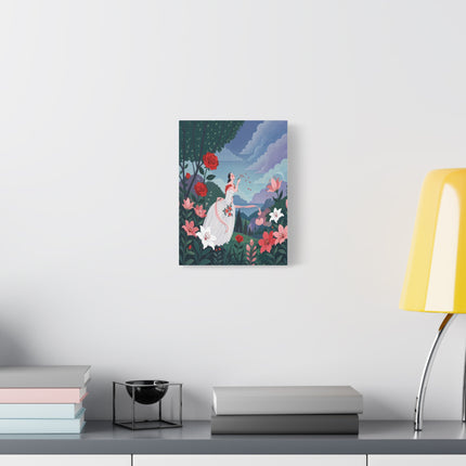 🌹💌 The Garden Of Blown Kisses Matte Canvas – Art Deco Floral Romance
