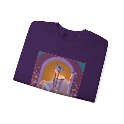 February & Amethyst (from the Gem Series) by Sofia Chiostri Heavy Blend™ Crewneck Sweatshirt