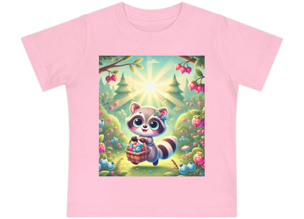 Raccoon’s Berry Basket Baby Short Sleeve T-Shirt