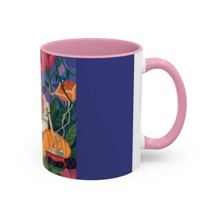 The Garden Of Quiet Reverie Colorful Mugs – Art Deco Botanical Serenity