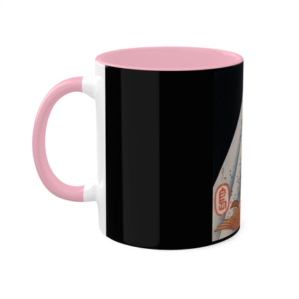 Carp Swimming up a Waterfall by Yashima Gakutei Colorful Mugs, 11oz