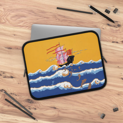 Golden Seas and Whimsical Dreams Laptop Sleeve