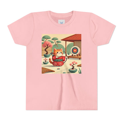 Archer Kitten in the Zen Garden Youth Short Sleeve Tee