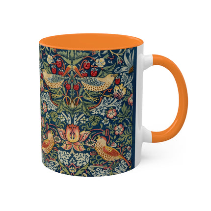 Strawberry Thief by William Morris Colorful Mugs, 11oz