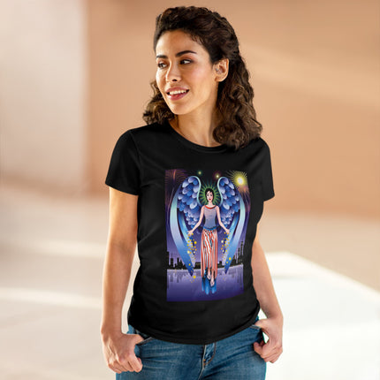 Celestial Symphony Women's Midweight Cotton Tee