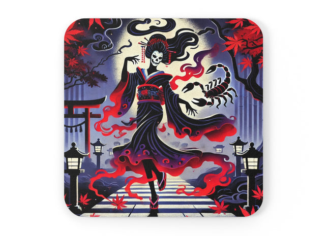 Halloween Sorceress Cork Back Coaster