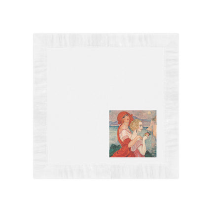 Sur la Route d'Anacapri by Gerda Wegener White Coined Napkins