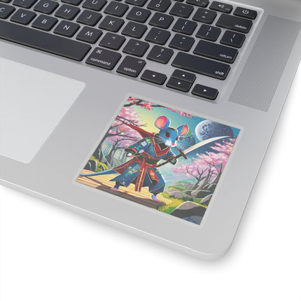 Cyber Samurai Rat Kiss-Cut Stickers (4 Sizes)
