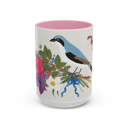 Bluebird & Butterfly Colorful Mugs – Spring Harmony & Delicate Beauty