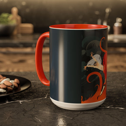 Flame of the Tempest Colorful Mugs – Fiery Storm & Dramatic Elegance