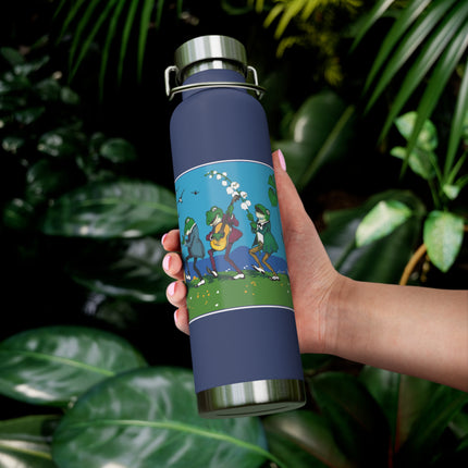 Frog and Beetle Band Copper Vacuum Insulated Bottle, 22 oz
