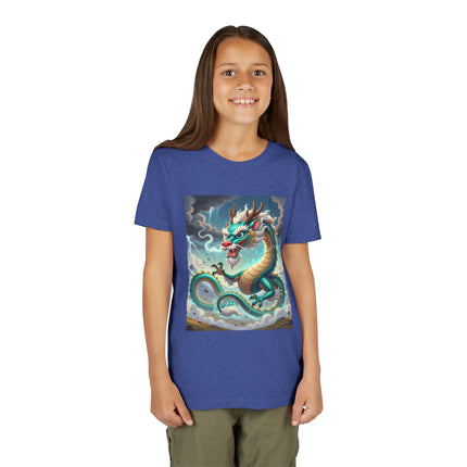 Tibetan Dragon in Battle Youth Short Sleeve Tee