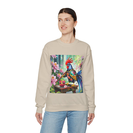 Cyberpunk Rooster Unisex Heavy Blend™ Crewneck Sweatshirt