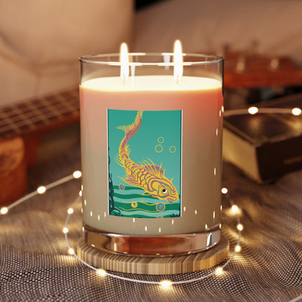 Golden Serenity Scented Candle - Full Glass, 11oz