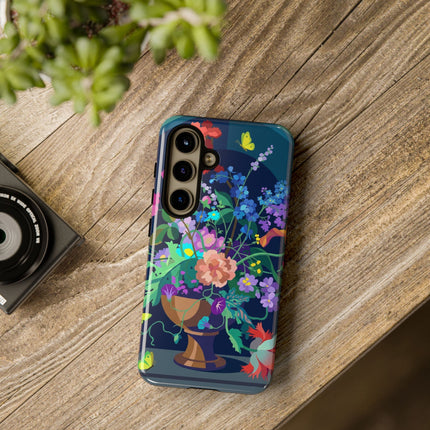 Midnight Floral Reverie Phone Case – Vibrant Bloom & Enchanted Beauty