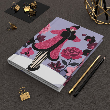 🌹❄️ The Lady Of The Winter Rose Garden Hardcover Journal – Art Deco Floral Elegance