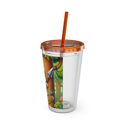 Stealthy Stripes Sunsplash Tumbler with Straw, 16oz