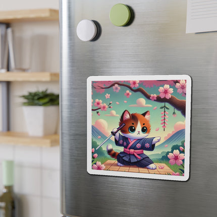 Samurai Kitten Die-Cut Magnets (5 Sizes)