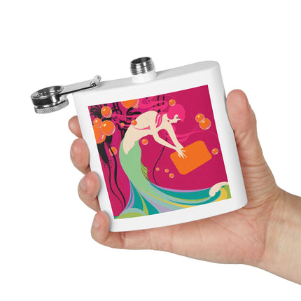 Mermaid Dive Flask – Vibrant Waves & Playful Charm