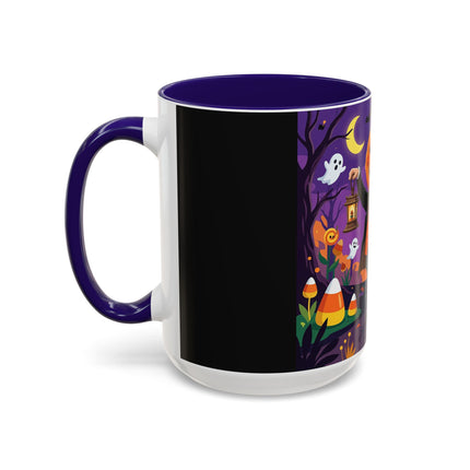 🎃🏮 The Pumpkin Gentleman's Moonlit Stroll Colorful Mug – Whimsical Halloween Charm