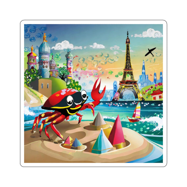 Crab Architect Kiss-Cut Stickers (4 Sizes)