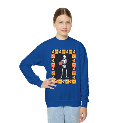 Candy Corn Skeleton Youth Crewneck Sweatshirt