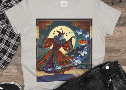 Court Magician with Ghost Butterflies Women's Midweight Cotton Tee