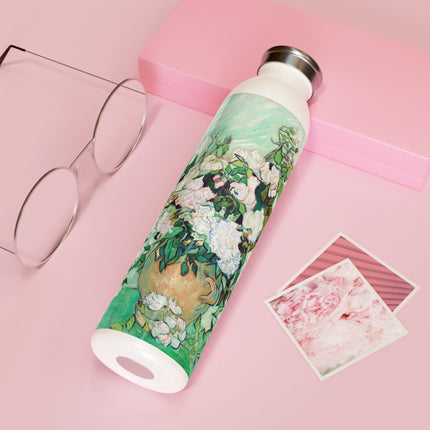 Roses by Vincent Van Gogh Slim Water Bottle