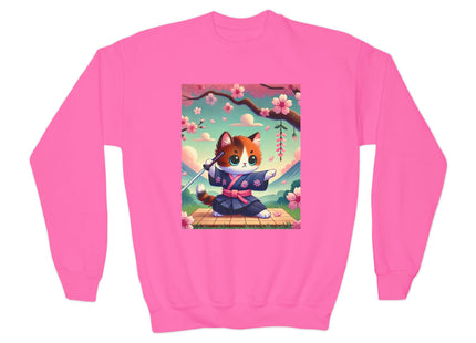 Samurai Kitten Youth Crewneck Sweatshirt