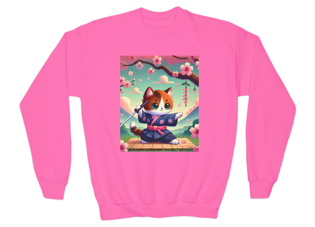 Samurai Kitten Youth Crewneck Sweatshirt
