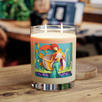 Charming Mermaid Scented Candle - Full Glass, 11oz - The White Tea & Fig, The Lavender & Sage, and The Ocean Mist & Moss