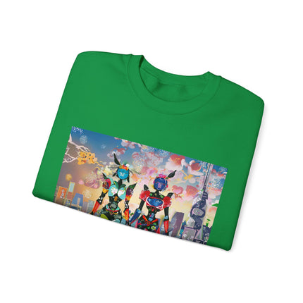 Cyber Punk Robot Models Unisex Heavy Blend™ Crewneck Sweatshirt