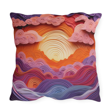 Dramatic Sunset Sky Outdoor Pillows