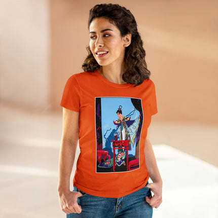 A Visual Journey by Umberto Brunelleschi Women's Midweight Cotton Tee