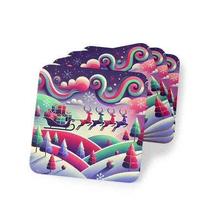 Festive Reindeer Flight Coasters