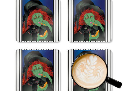 Mirror, Mirror A Witch's Touch Corkwood Coaster Set