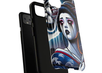 Geisha’s Black Ink Tears Phone Cases