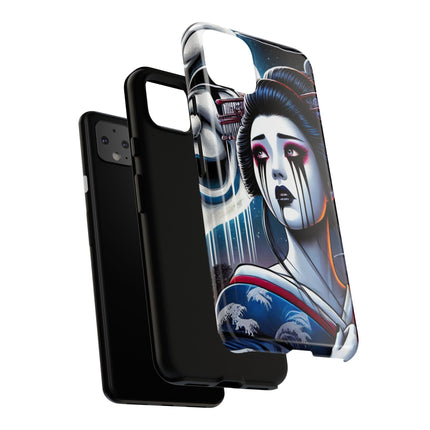 Geisha’s Black Ink Tears Phone Cases