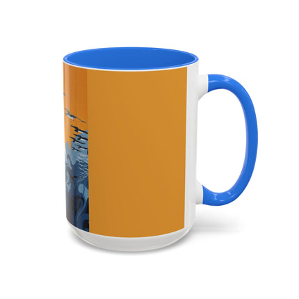 Falcon Mistress Colorful Mugs – Art Deco Majesty & Mythic Freedom
